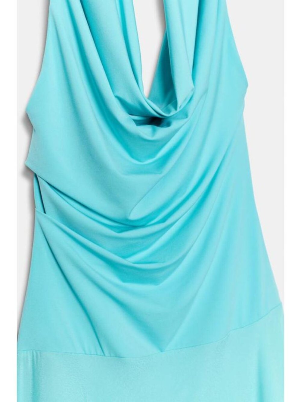 ZARA COMBINATION HALTER MIDI DRESS - Picture 8 of 8